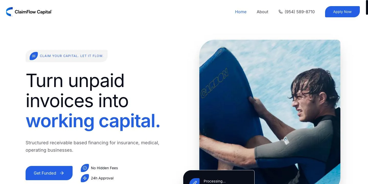 ClaimFlow Capital project preview