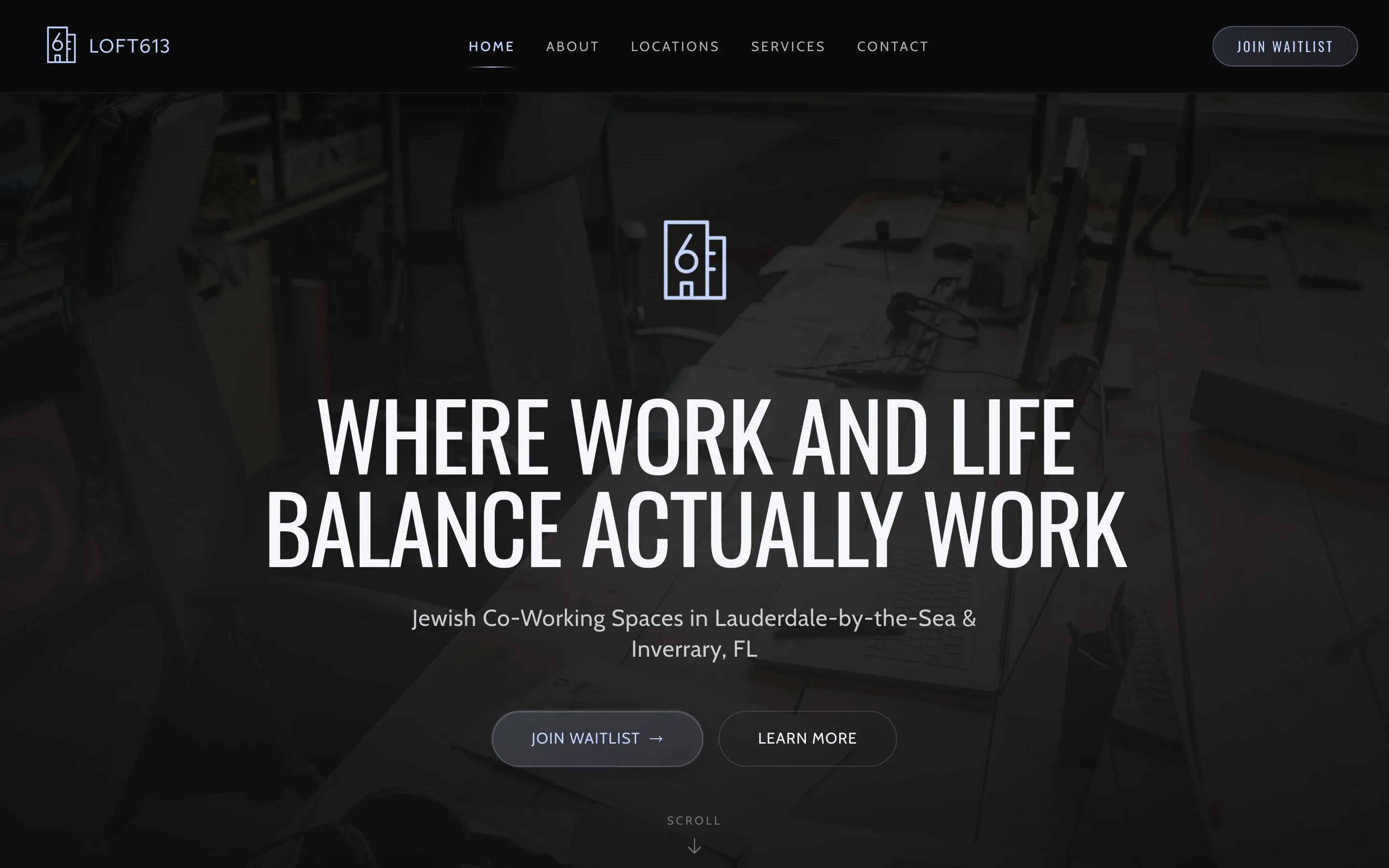 Loft613 website and product preview screenshot