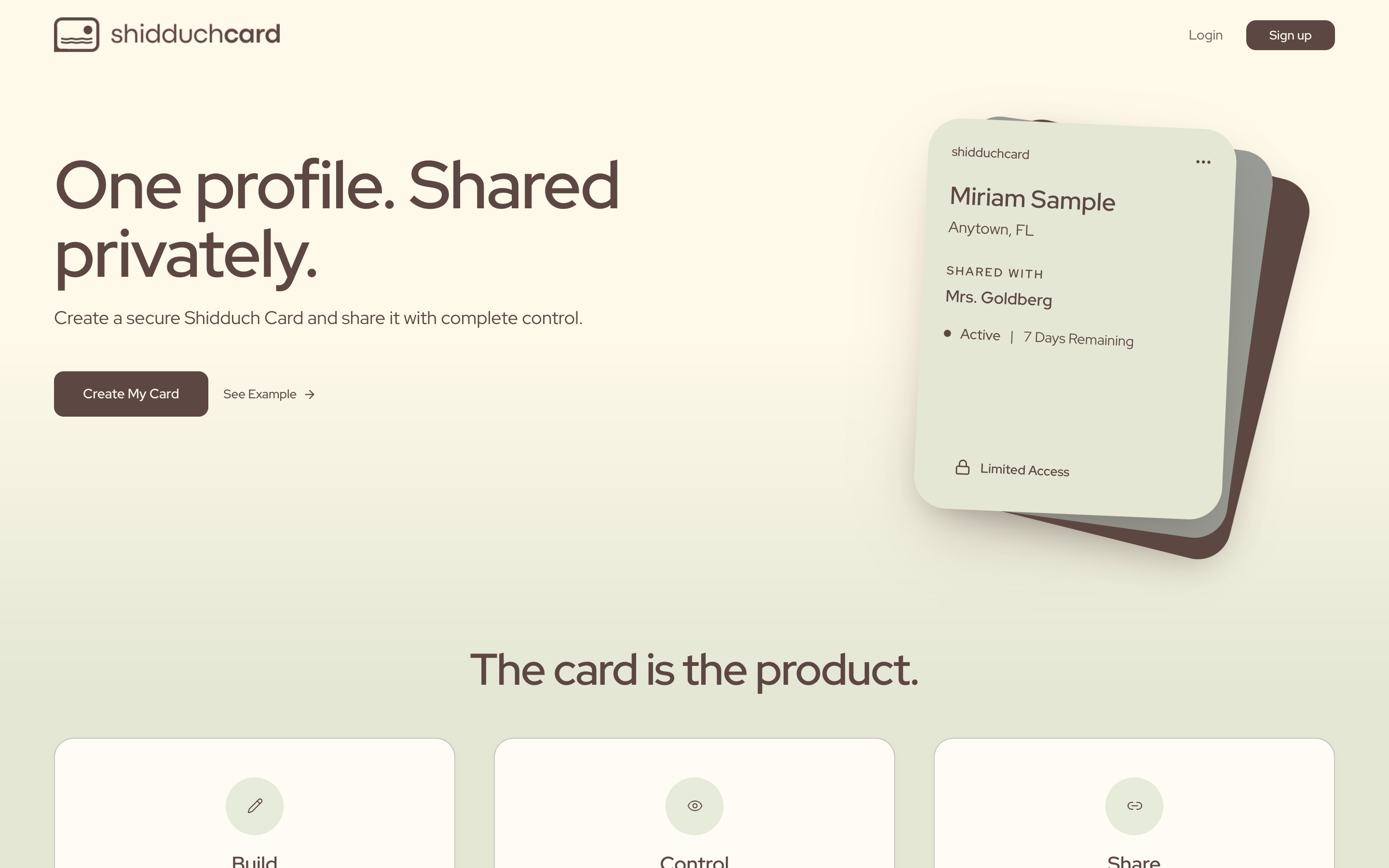 Shidduch Card — project preview